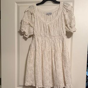 En Saison Cream Eyelet Dress